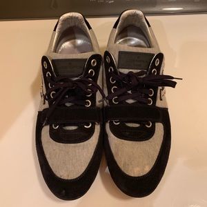 LOUIS VUITTON navy & gray sneakers